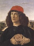 Sandro Botticelli Portrait of a Youth with a Medal oil on canvas